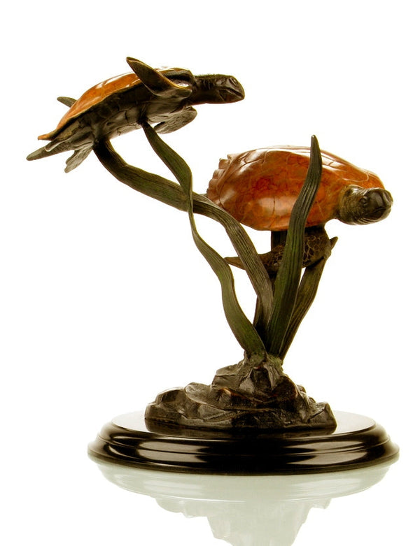Sea Turtles Large Sculpture Signature Series Duo