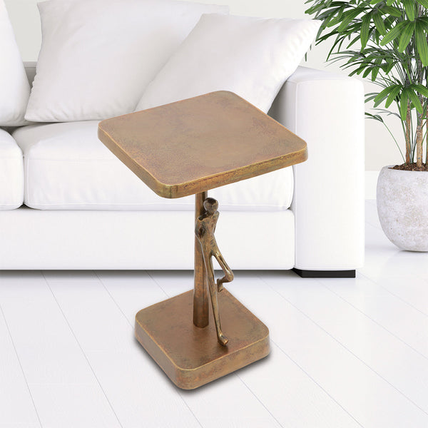 Lounging Man End Table Sculpture