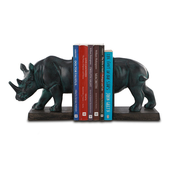 Rhinoceros Bookends PR - Seven Dolphins