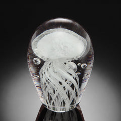 Jellyfish Art Glass Clear Spiral