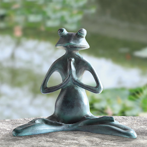 Meditating Yoga Frog Garden Sc - Seven Dolphins
