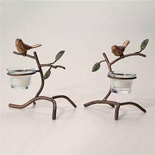Sparrow Candle Holder Pair