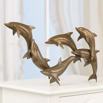Dolphins Sculpture Six in Bronze Finish
