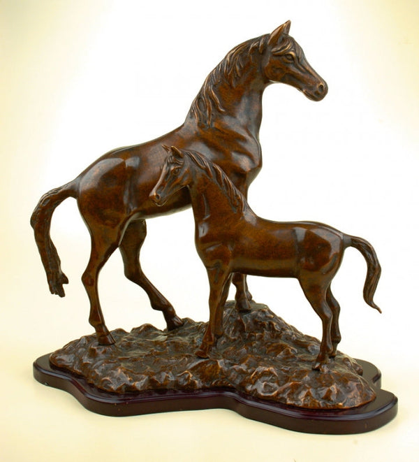 Arabian Horse and Foal Mothers Love Sculpture
