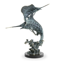 Marlin and Sailfish Two Bills Statue