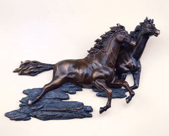 Arabian Horses Wall Sculpture