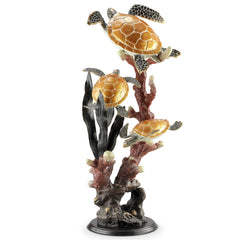 Sea Turtles Sculpture Life Sized Trio