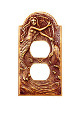 Mermaid and Dolphin Outlet Cover - Seven Dolphins
