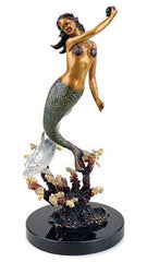 Mermaid and Dolphin Sculpture