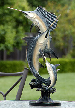 Marlin and Sailfish Imperial Slam Sculpture