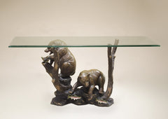 Bronze Bear Entry Way Console Table - Seven Dolphins