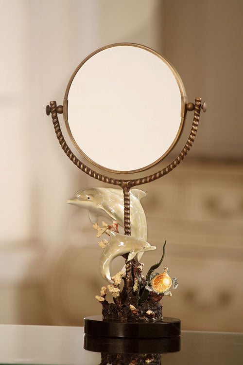 Dolphin and Sea Turtle Mirror - Seven Dolphins