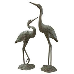 Heron Statues Garden Pair