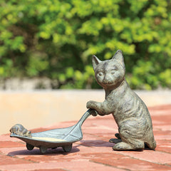 Cat and Leaf Bird Feeder - Seven Dolphins