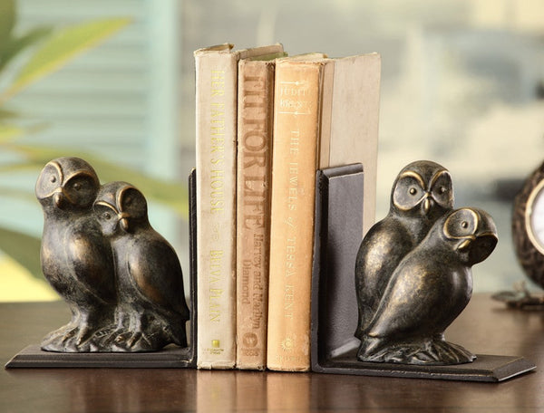 Owls Loving Bookends