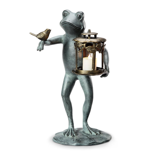 Frog and Bird Garden Lantern