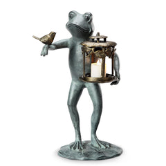 Frog and Bird Garden Lantern