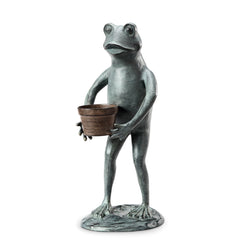 Frog Helpful Garden Planter Holder