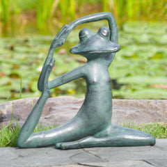 Yoga Frog Relaxed Garden Sculpture