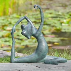 Yoga Frog Limber Garden Sculpture