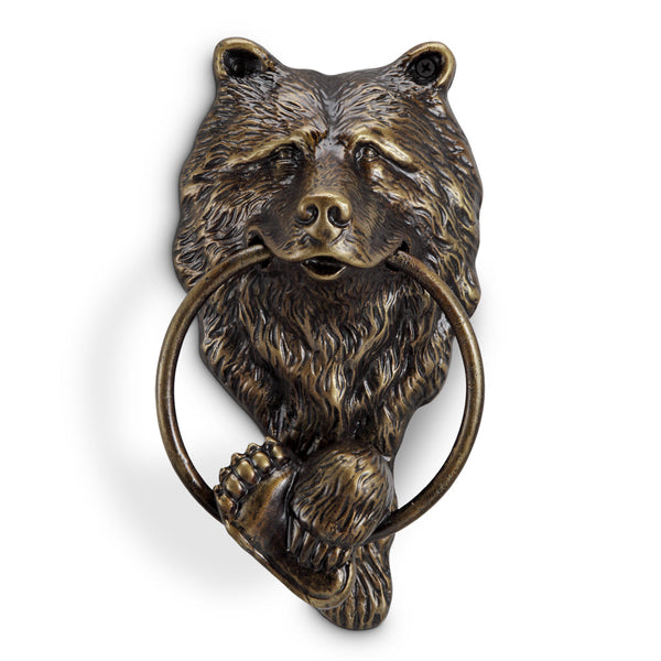 Bear Head Aluminum Doorknocker