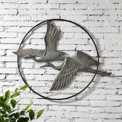 Herons in Flight Garden Wall Hook
