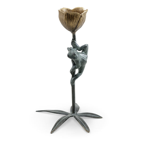 Frog and Flower Candleholder