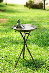 Frog Birdbath Garden Sculpture