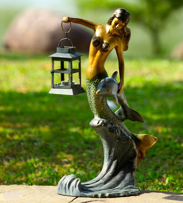 Mermaid and Dolphin Lantern - Seven Dolphins