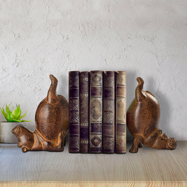 Hippo Acrobatic Bookends Pair