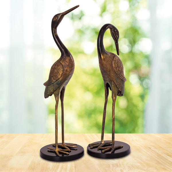 Crane Couple Heartwarming Sculpture
