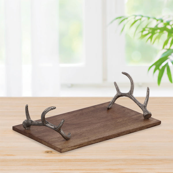 Antler Handle Tray Mango Wood