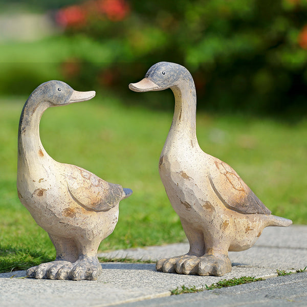 Duck Darling Pair Garden Sculpture