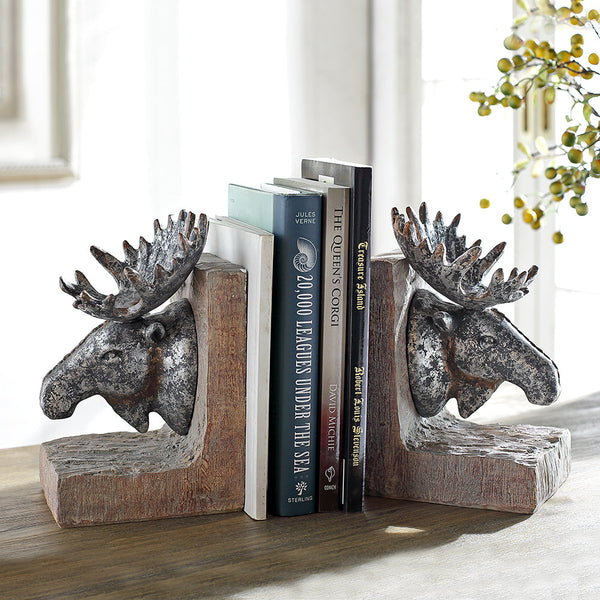 Moose Bookends Pair
