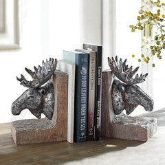 Moose Bookends Pair