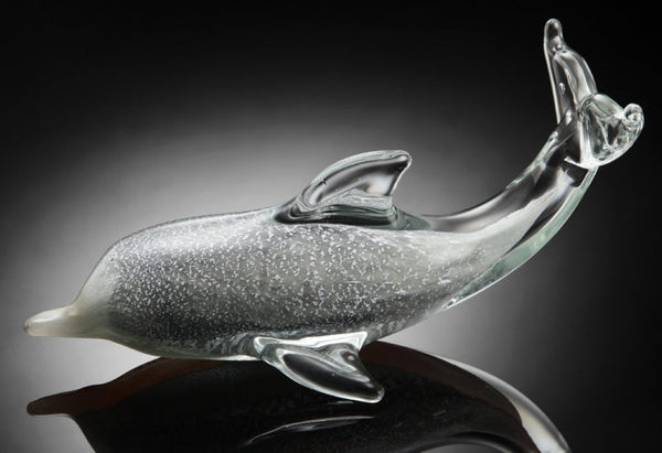 Dolphin Art Glass Swimming