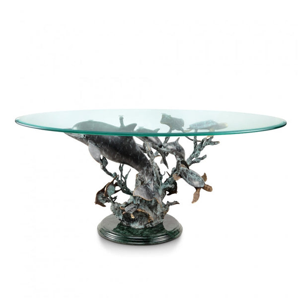 Dolphin Sea Turtle and Sea Life Coffee Table Fine Art