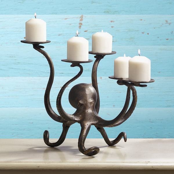 Octopus Pillar Candelabra 3.5
