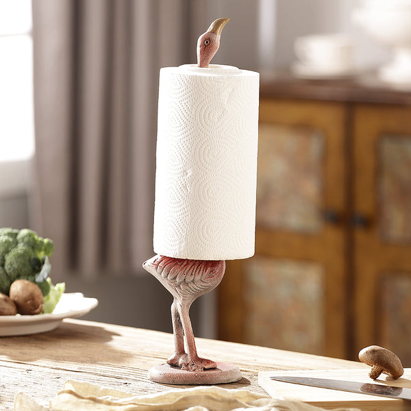 Flamingo Pink Paper Towel Holder