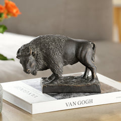 Buffalo Sculpture on Base