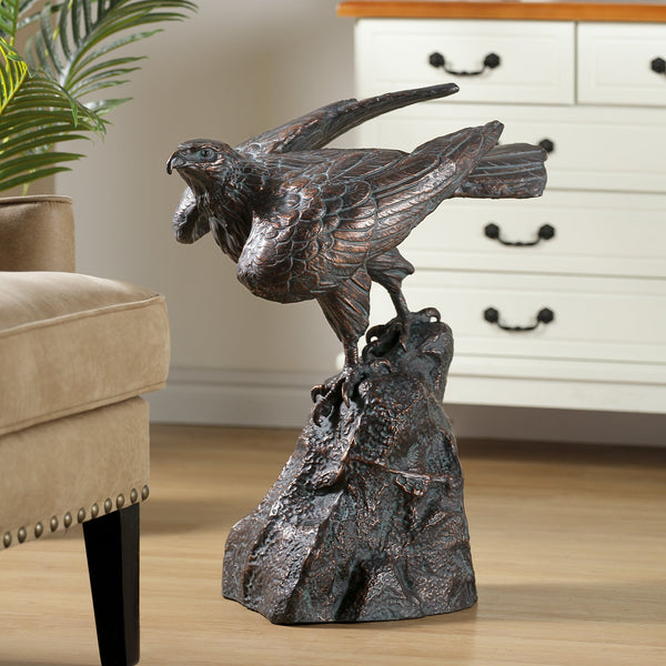 Hawk Sculpture Perching