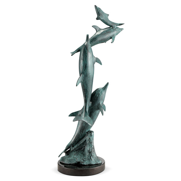 Dolphin Family Frolicking Sculpture