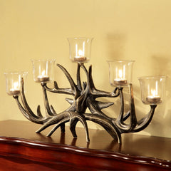 Antler Votive Candle Holder - Seven Dolphins