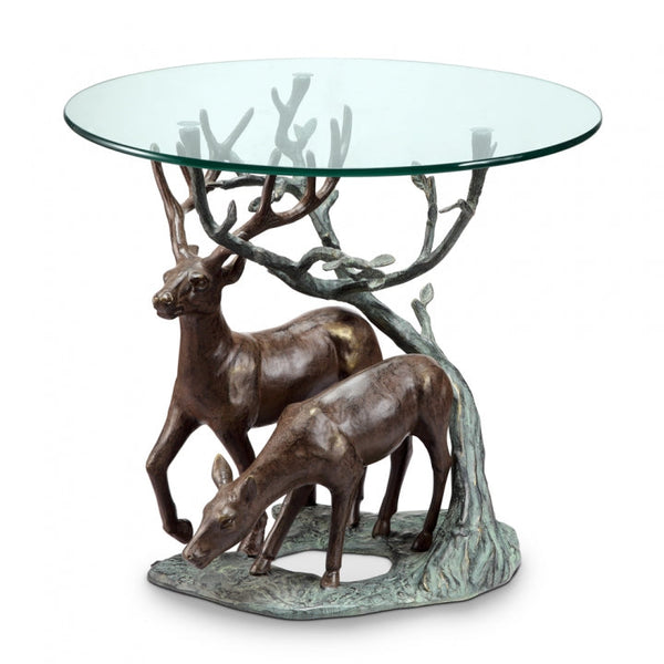 Loving Deer end Table - Seven Dolphins