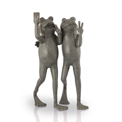 Frog Friends Selfie Garden Sculpture