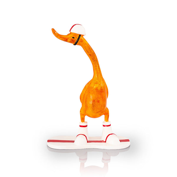 Duck Skateboarding Garden Sculpture