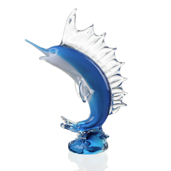 Sailfish Sculpture Art Glass