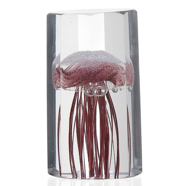 Jellyfish Glow in the Dark Art Glass Refracting Pink