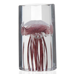 Jellyfish Glow in the Dark Art Glass Refracting Pink