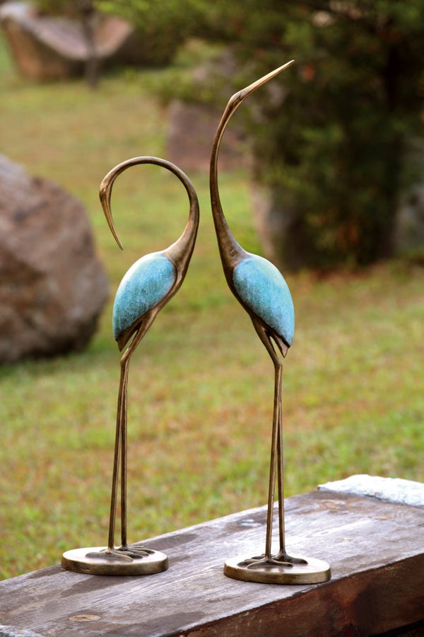 Garden Crane Sculptures 2 Outdoors or Indoors